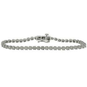 0.65 Carat Men's Gucci Link Diamond Bracelet 14k Solid White Gold 