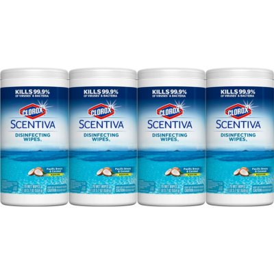 Choose Your Scent 4pk., 70 ct. Clorox Scentiva Disinfecting Wipes
