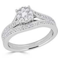 0.50 CT. T.W. Diamond Bridal Ring Set in 14K Gold (H-I, I1)
