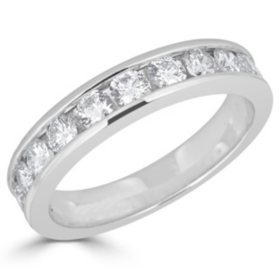 1.00 CT. T.W. 12-Stone Round Diamond Channel-Set Band Ring in 14K Gold (H-I, I1)