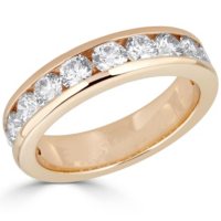 0.97 CT. T.W. 12-Stone Diamond Channel Set Band in 14K Yellow Gold (HI,I1)