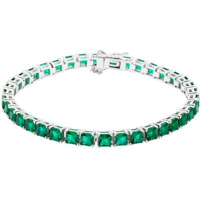 11 CT. Sterling Silver Lab Emerald Bracelet - Sam's Club