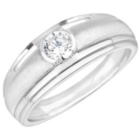 0 50 Ct Tw Men S Diamond Wedding Band In 14k White Gold I I1 Sam S Club