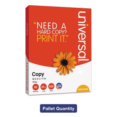 Universal 100 Recycled Copy Paper 92 Brightness 20lb 8-1/2 X 11 White 5000 Shts for sale online 