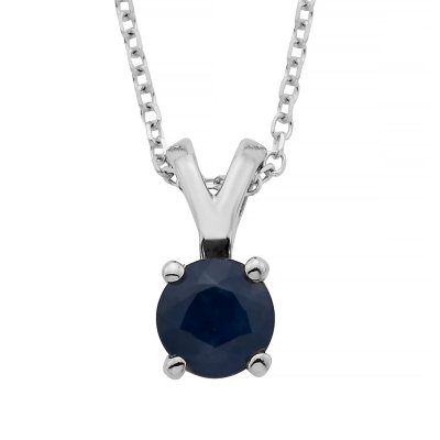 Round on sale sapphire necklace