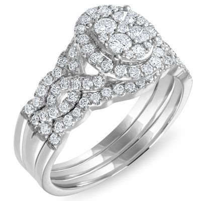 1.46 CT. T.W. Diamond Bridal Set in 14K White Gold - Sam's Club