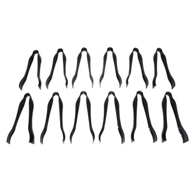 12 Clear Disposable Plastic Serving Tongs (48 Tongs), 48 Tongs