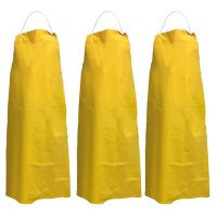 Kleen Chef Heavyweight PVC Reusable Apron for General Use and Dishwashing, Yellow (3pk.)