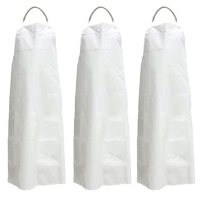 Kleen Chef Heavyweight PVC Reusable Apron for General Use and Dishwashing, White (3pk.)