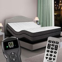 Reflections Dual Digital Twin XL Pillowtop Air Bed and Luxury Adjustable Powerbase