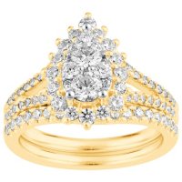 1.50 CT. T.W. Pear Shape Diamond Engagement Ring in 14k White Gold