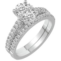 1.00 CT. T.W. Oval Shape Diamond Engagement Ring in 14K Gold
