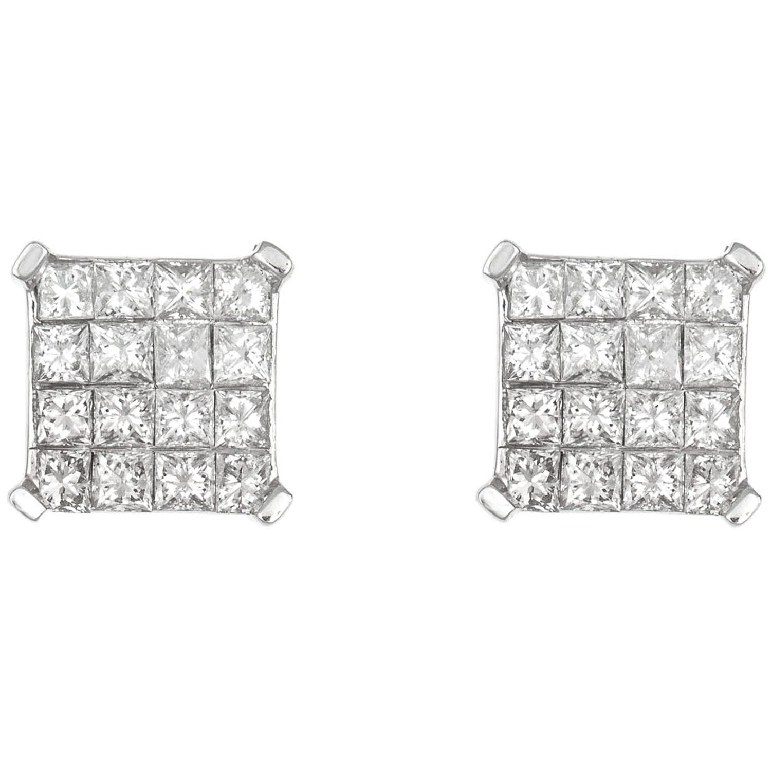 0.95 CT. T.W. Diamond Earrings in 14k Gold