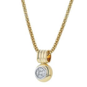 S Collection 0.50 CT. T.W. Vintage-Inspired Diamond Pendant in 14K Gold