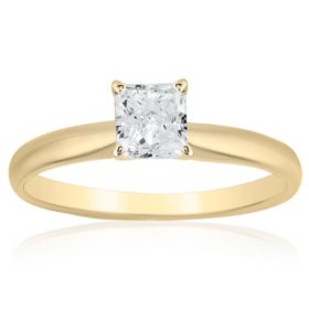 Superior Quality VS Collection 1 CT. T.W. Princess Shaped Diamond Solitaire Ring in 18K Gold