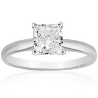 Superior Quality Collection 1.5 CT. T.W. Princess Shaped Diamond Solitaire Ring in 18K Gold (I, VS2)