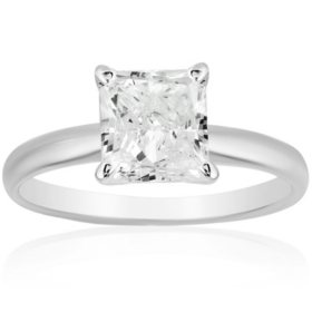 Superior Quality VS Collection 2 CT. T.W. Princess Shaped Diamond Solitaire Ring in 18K Gold (I, VS2)