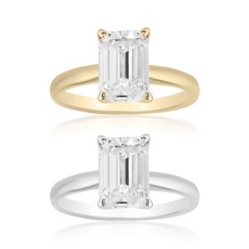  2 CT. T.W. Emerald Shaped Diamond Solitaire Ring in 18K Gold