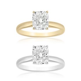 1.00 CT. T.W. Cushion Cut Diamond Solitaire Ring in 18K Gold