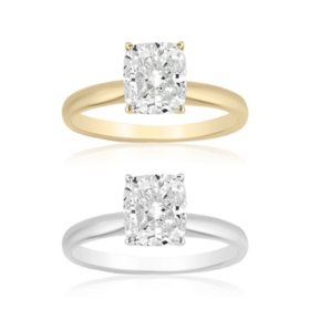 1.00 CT. T.W. Cushion Cut Diamond Solitaire Ring in 18K Gold