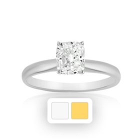 Superior Quality VS Collection 1 CT. T.W. Cushion Shaped Diamond Solitaire Ring in 18K Gold (I, VS2)