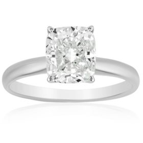 Superior Quality VS Collection 1.5 CT. T.W. Cushion Shaped Diamond Solitaire Ring in 18K Gold (I, VS2)