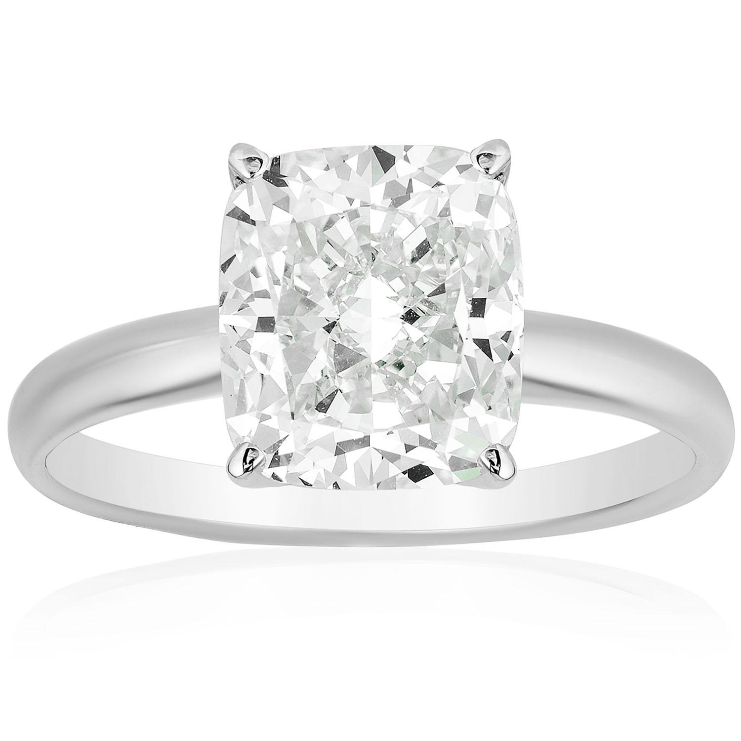 Superior Quality Collection 2 CT. T.W. Cushion Shaped Diamond Solitaire Ring in 18K Gold (I, VS2)