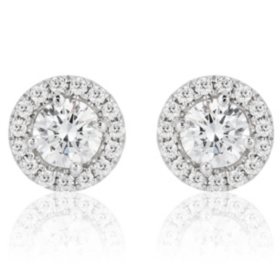 Superior Quality VS Collection 1.60 CT. T.W. Round Diamond Stud Earrings in 18K White Gold (I, VS2)
