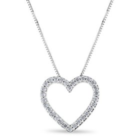 0.45 CT. T.W. Diamond Heart Pendant in 14K Gold