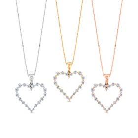 Sam's club diamond 2025 heart necklace