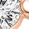 Rose Gold, variant on Round Cut Heart Diamond Pendant Necklace in 14K Gold