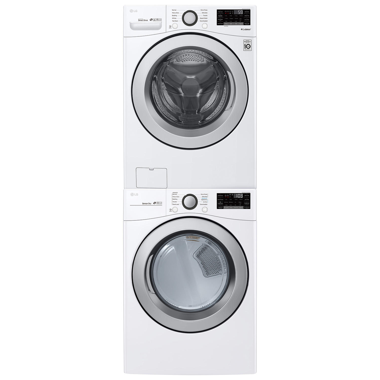 LG 2PCLAUNDRYKITF Stackable Laundry Pair in White