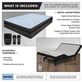 Queen Dual Digital Memories Ultra Hi Profile Pillowtop Air Bed
