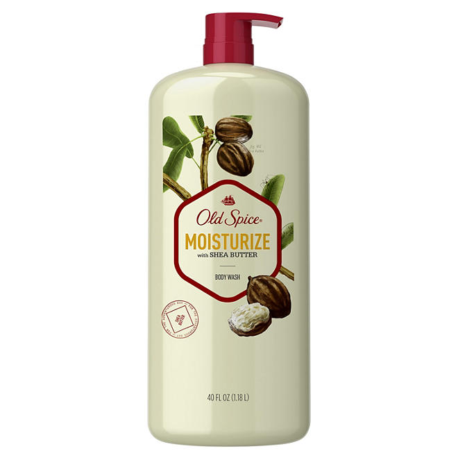 Old Spice Body Wash for Men Moisturize with Shea Butter Body Wash Scent Inspired by Nature (40 fl. oz.) 
