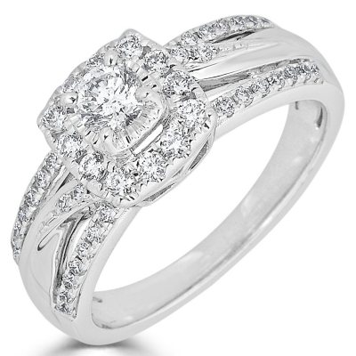 0.61 CT. T.W. Diamond Ring in 14K White Gold (HI, I1) - Sam's Club