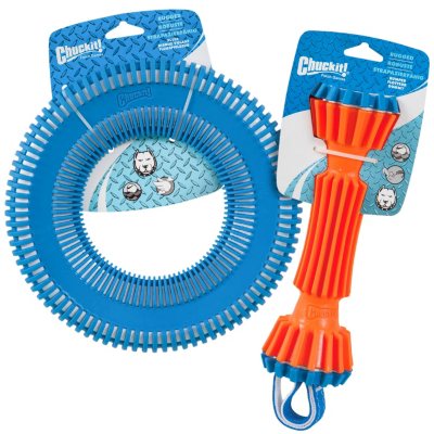 Chuckit! Rugged Flyer and Rugged Bumper Dog Toy Bundle - Sam's Club