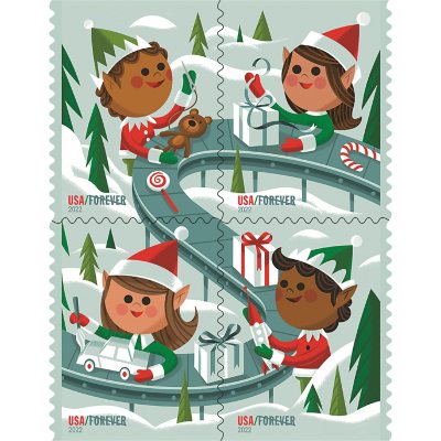 USPS Forever First Class Holiday Delights Postage Stamps, Book of