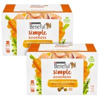 Purina Beneful Simple Goodness Tender Meaty Morsels Adult Dog Food, Stay Fresh Pouches (64 ct.)