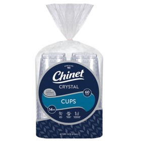 Chinet Cut Crystal 14 oz. Cup (3 sets of 60 ct., total of 180 cups)