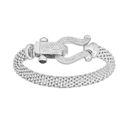 Silver horseshoe bracelet lotto punto flex