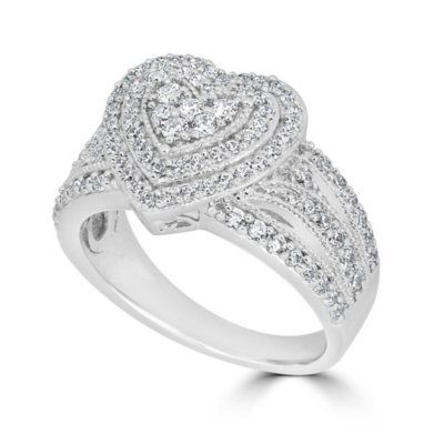 Details about 10kt White Gold Womens Round Diamond Double Heartbeat Ring 1/5 Cttw Details about 10kt White Gold Womens Round Diamond Double Heartbeat Ring 1/5 Cttw