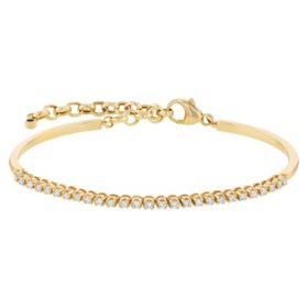 MEN'S YELLOW GOLD BRACELET WITH DIAMOND PAVE, 2 1/6 CT TW