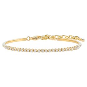 S Collection 1/2 CT. T.W. Diamond Adjustable Chain Bracelet in 14K Yellow Gold
