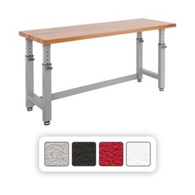 Seville Classics UltraHD Height Adjustable Workbench, 72" W x 25" D x 28.5”-42” H		