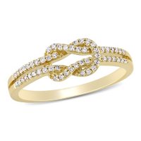 0.13 CT. T.W. Diamond Double Knot Ring in 14k Gold