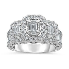 1.95 CT. T.W. Diamond Bridal Ring in 14K White Gold