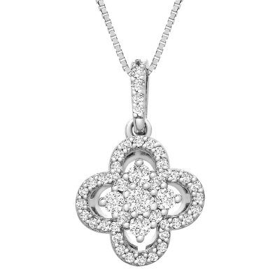 Ark Diamond Bliss Flower Pendant Necklace
