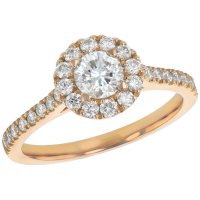 S Collection Bridal 1 CT. T.W. Diamond Halo Ring in 14K Gold (SI2, H-I)
