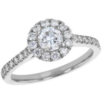 S Collection Bridal 1 CT. T.W. Diamond Halo Ring in 14K Gold (SI2, H-I)