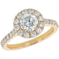 S Collection Bridal 1.75 CT. T.W. Diamond Halo Ring in 14K Gold (I1, H-I)